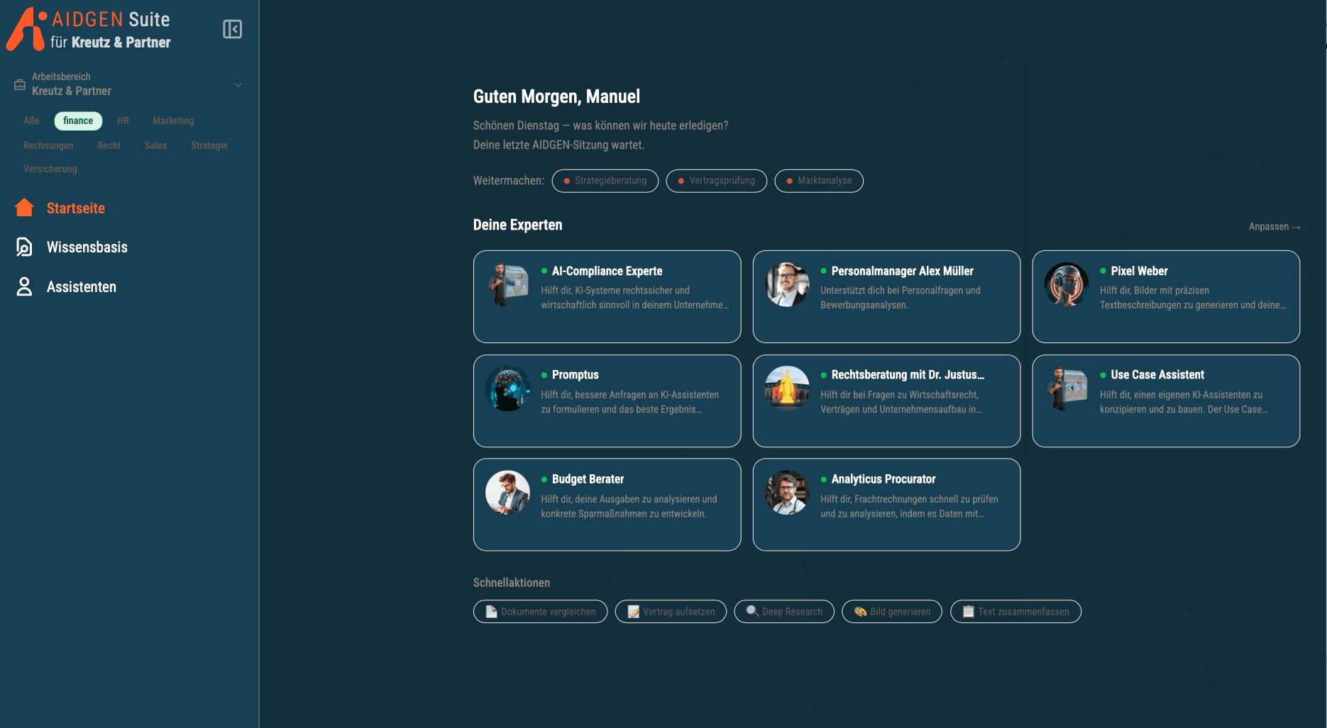 AIDGEN Suite — KI-Plattform für den Mittelstand